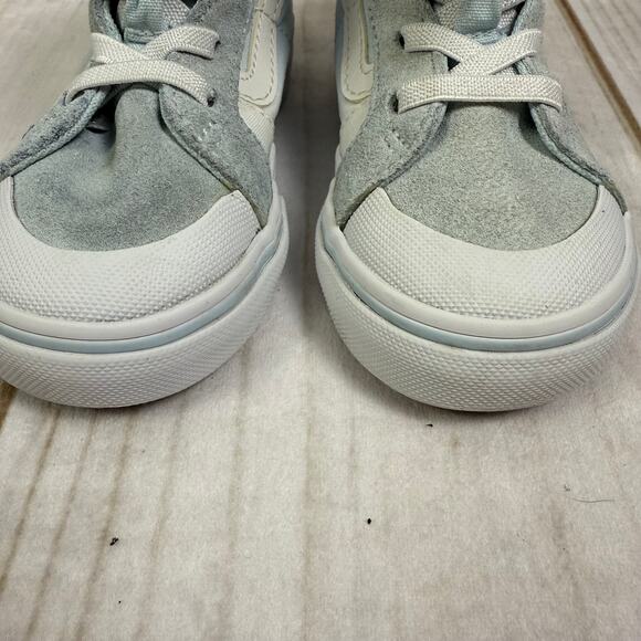 Vans Sk8-Hi Unicorn High Top Sneakers Baby Blue Glitter Horn Toddler Shoes 7C - Picture 3 of 7